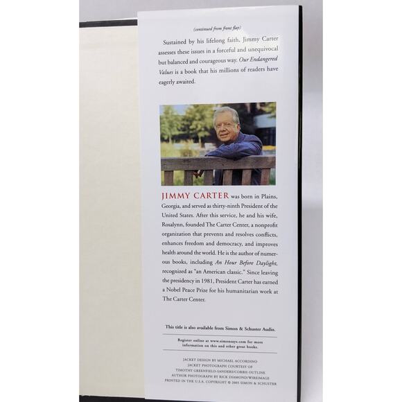 JIMMY CARTER - Our Endangered Values America's Moral Crisis - HB with DJ - Picture 5 of 7